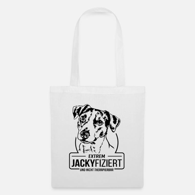 JACKYFIZIERT Jack Russell Terrier Hunde Wilsigns - Stoffbeutel - Weiß