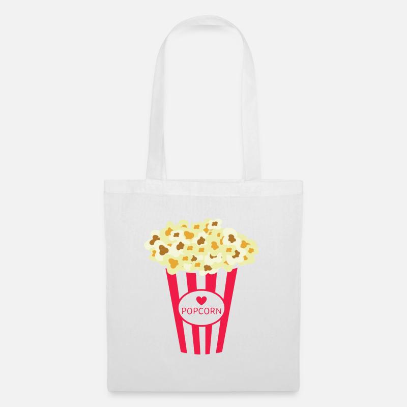 Popcorn - Stoffbeutel - Weiß