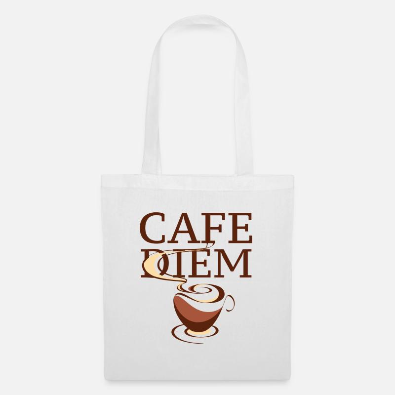 Café Diem - Stoffbeutel - Weiß