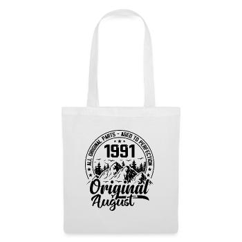 1991 August Original: 33 Years Anniversary Gift - Tote Bag - white - Front