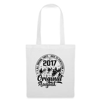 2017 août Original : 7 Ans cadeau Anniversaire - Sac en tissu - blanc - Devant