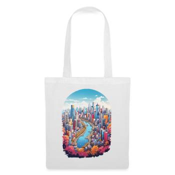 Paysage urbain - Sac en tissu - blanc - Devant