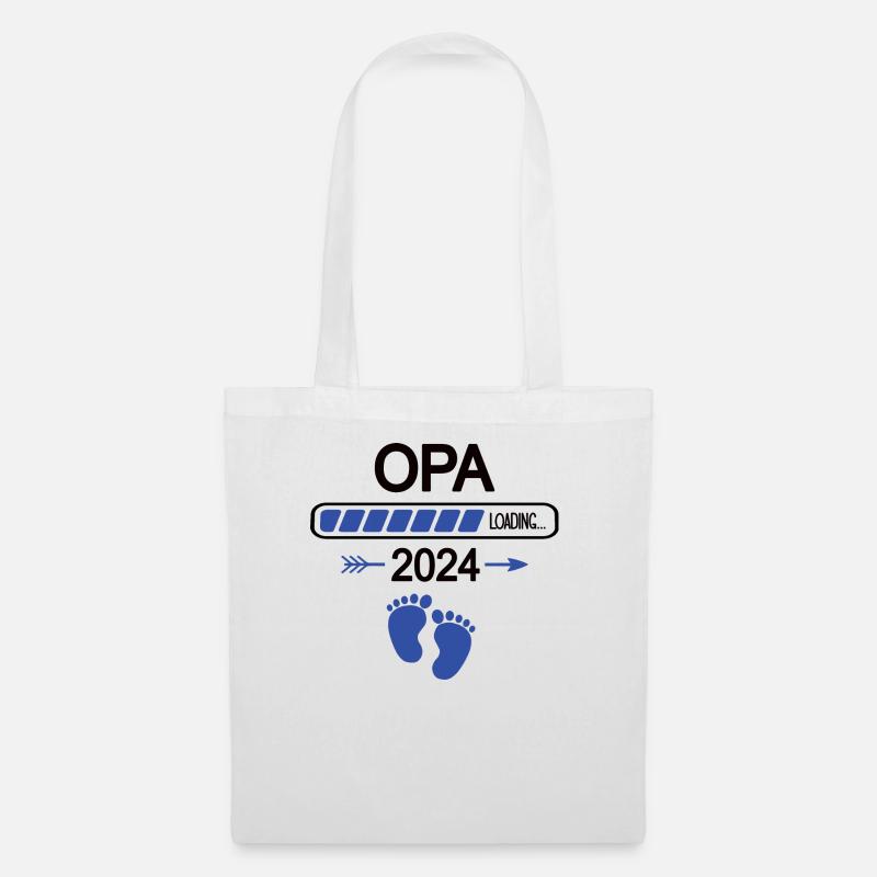Opa Eines Enkel Großvater Werden Baby Kommt 2024 - Stoffbeutel - Weiß