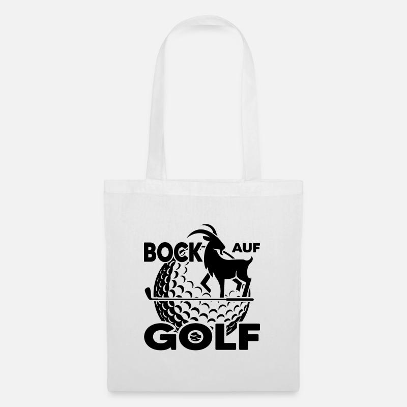 Golfplatz Golfer "Bock auf Golf" Golfclub - Stoffbeutel - Weiß