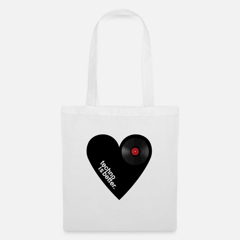 Techno Heart - Tote Bag - white