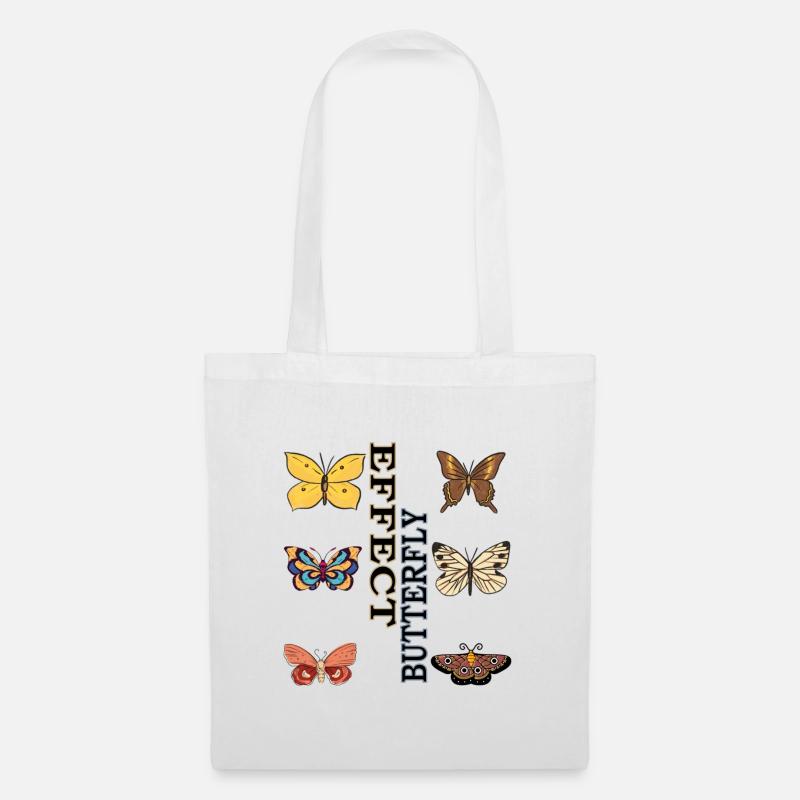Butterfly Effect Backprint Design - Stoffbeutel - Weiß