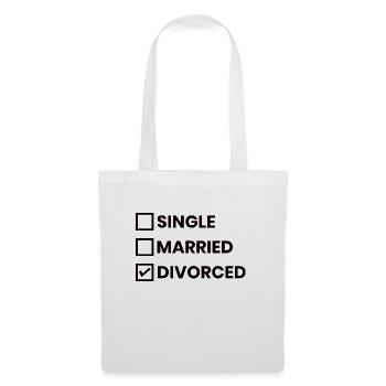 Divorced Marriage Ende Ehe Scheidung New Single - Stoffbeutel - Weiß - Vorne
