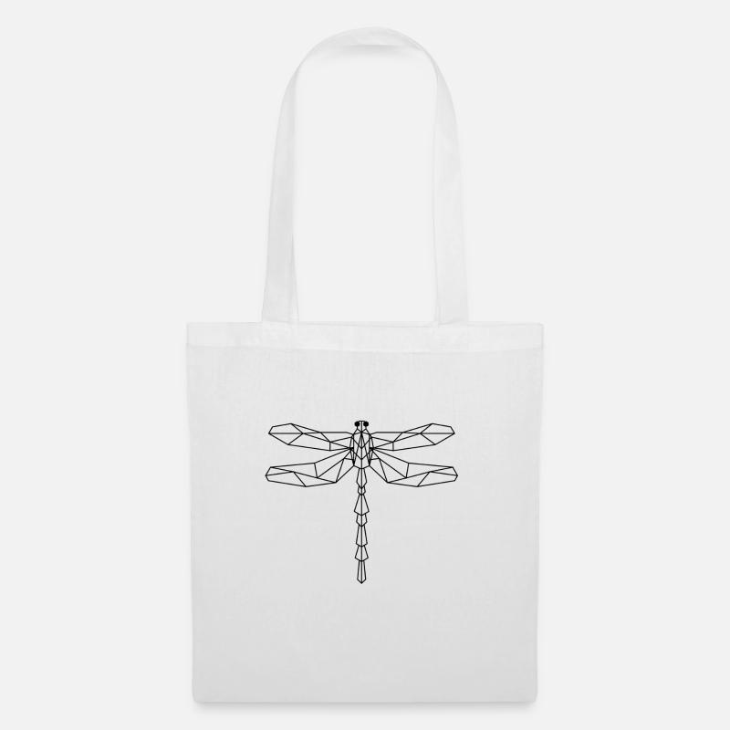 Geometric dragonfly polygon insect - Tote Bag - white