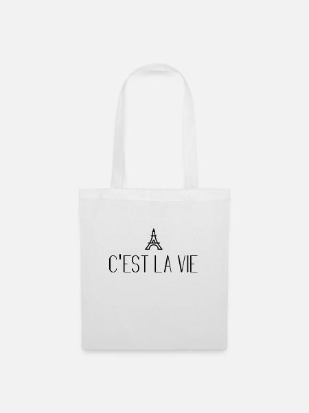 C'est la vie - Stoffbeutel - Weiß