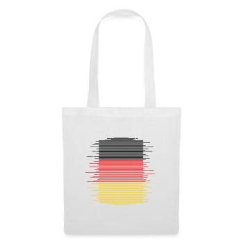 Deutschland Flagge Deutsche Fahne Used Look Heimat - Stoffbeutel - Weiß - Vorne