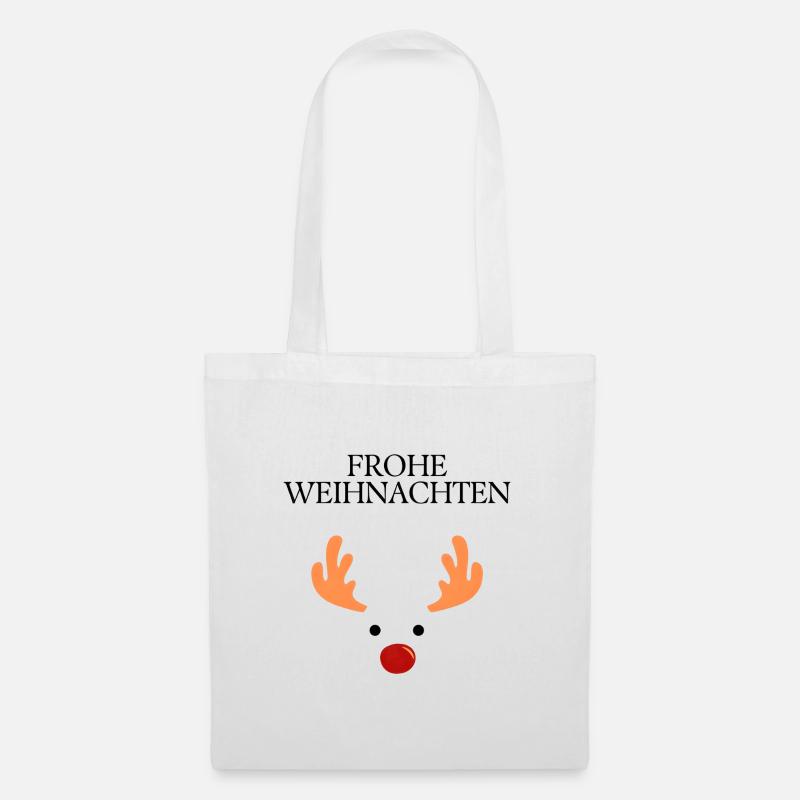 Merry Christmas Reindeer Design - Gift Ideas - Tote Bag - white