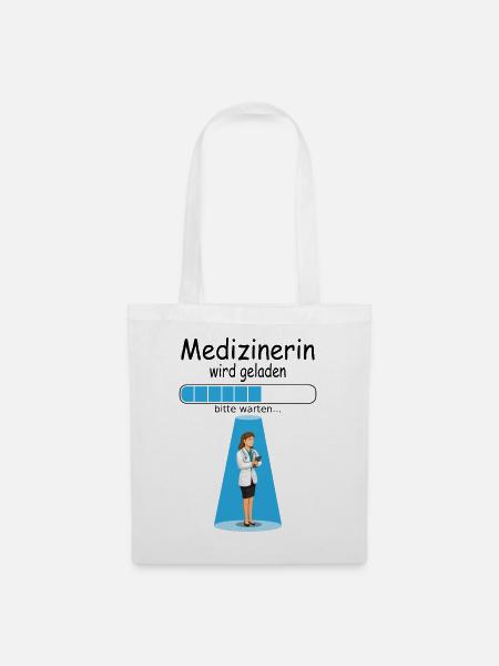 Angehende Medizinerin Ärztin Einstand Baby - Stoffbeutel - Weiß