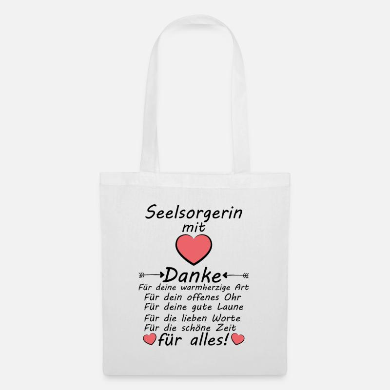 Seelsorgerin Telefon Seelsorge Danke Dankeschön - Stoffbeutel - Weiß