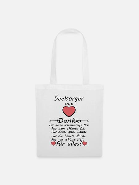 Seelsorger Telefon Seelsorge Danke Dankeschön - Stoffbeutel - Weiß