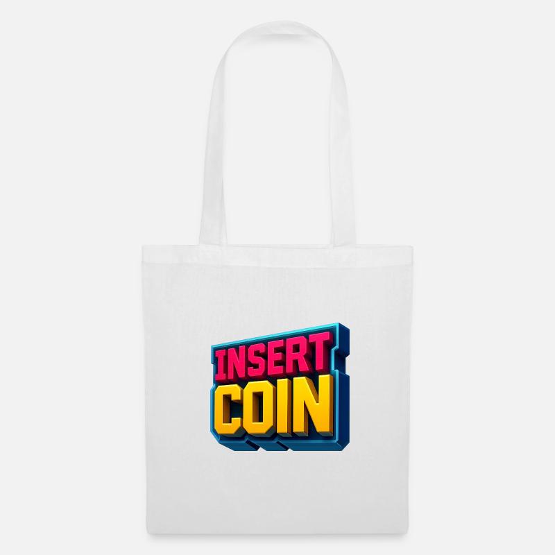 Neon Retro Gaming Design - Stoffbeutel - Weiß