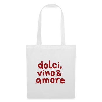 Dolci Vino Amore  - Stoffbeutel - Weiß - Vorne
