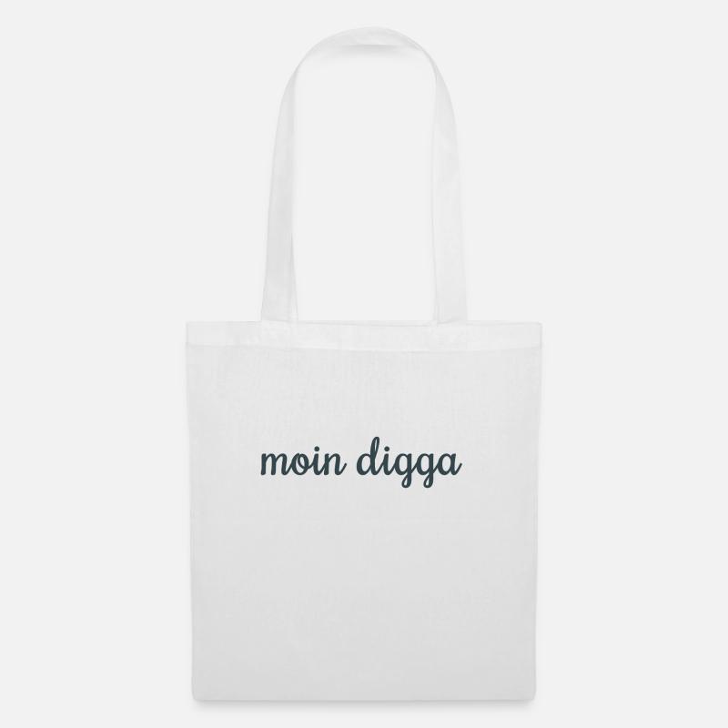Moin Digga! - Stoffbeutel - Weiß