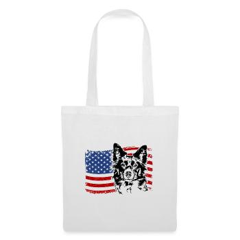 BORDER COLLIE America Flag Dogs Dog Wilsigns - Tote Bag - white - Front