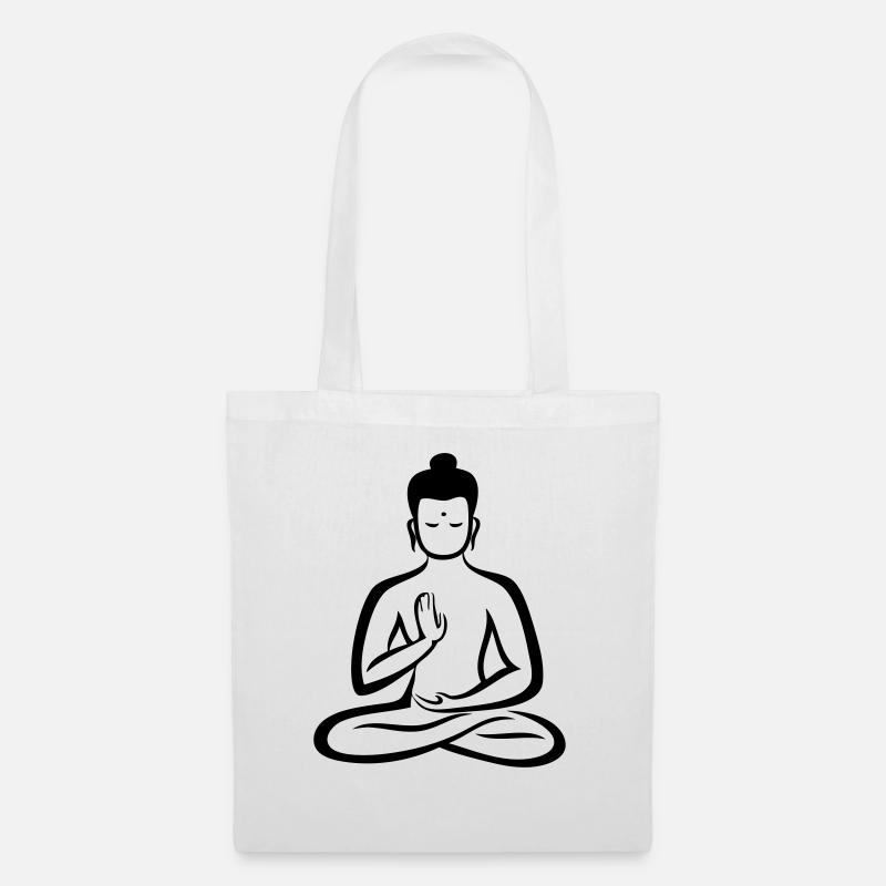 Buddha - Stoffbeutel - Weiß