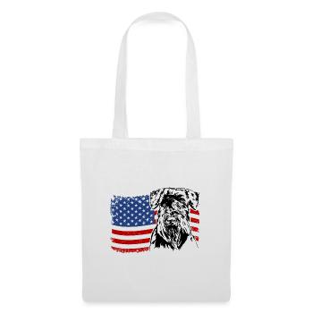 Schnauzer America Flag Dog Dogs Wilsigns - Tote Bag - white - Front