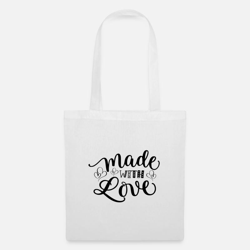 Made With Love - Sac en tissu - blanc