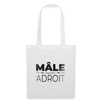 Mâle adroit - Humour jeu de mots Homme - Sac en tissu - blanc - Devant