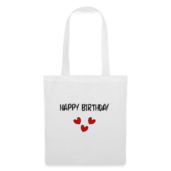 ALLES GUTE ZUM GEBURTSTAG!. ALLES GUTE ZUM GEBURTSTAG!. JAHRESTAG. - Stoffbeutel - Weiß - Vorne