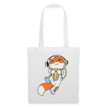 Cute cartoon fox as an astronaut in space - Tote Bag - white - Front