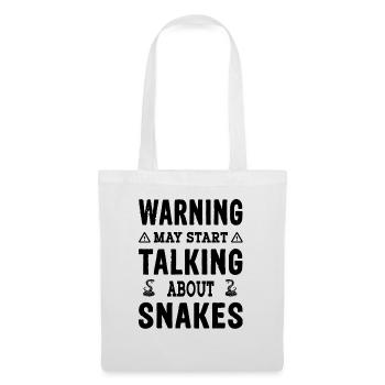 Waning peut commencer à parler de serpents - Schlangen - Sac en tissu - blanc - Devant
