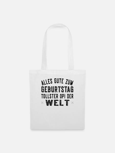 Alles Gute zum Geburtstag tollster Opi der Welt - Stoffbeutel - Weiß