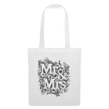 Mr and Mrs - Tote Bag - white - Front