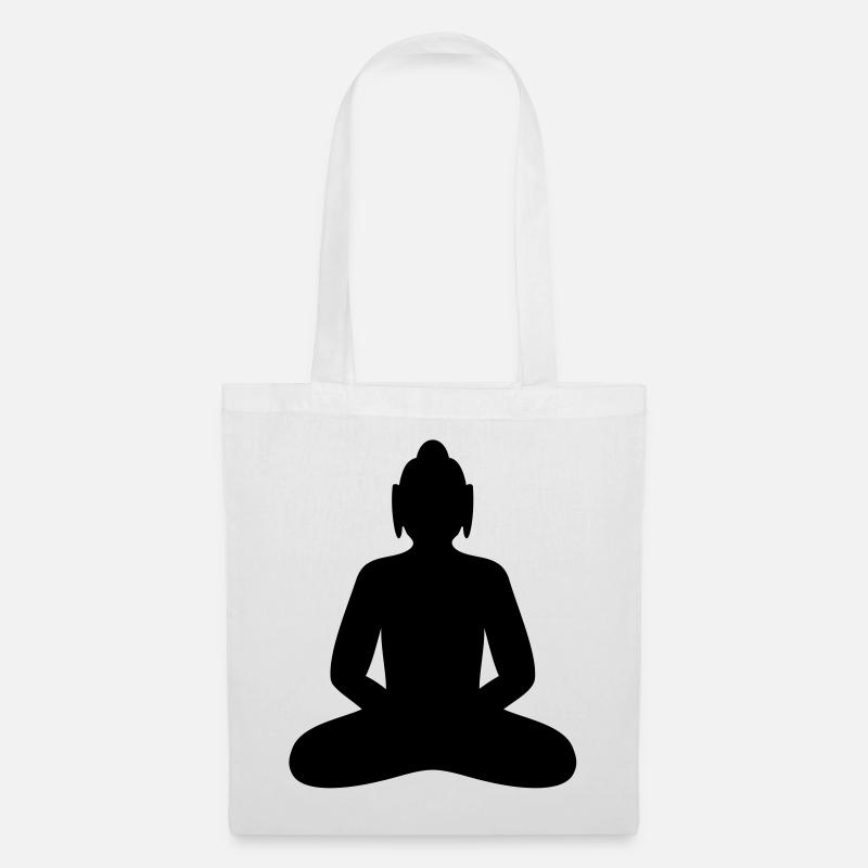 Buddha Meditation Yoga buddhist yoga - Stoffbeutel - Weiß