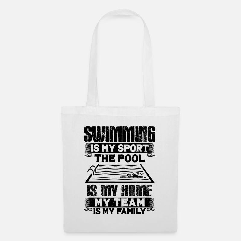 Schwimmen Schwimmern Geschenk - Stoffbeutel - Weiß