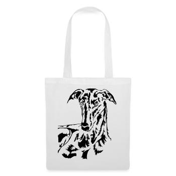 Tête de Galgo - Sac en tissu - blanc - Devant
