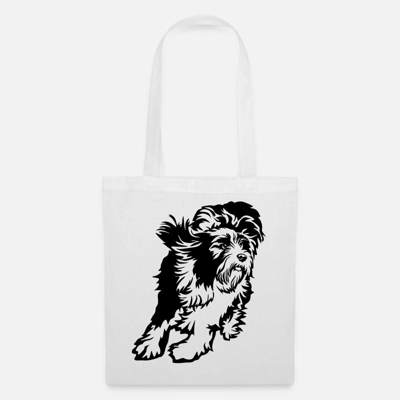 Bearded Collie - Stoffbeutel - Weiß