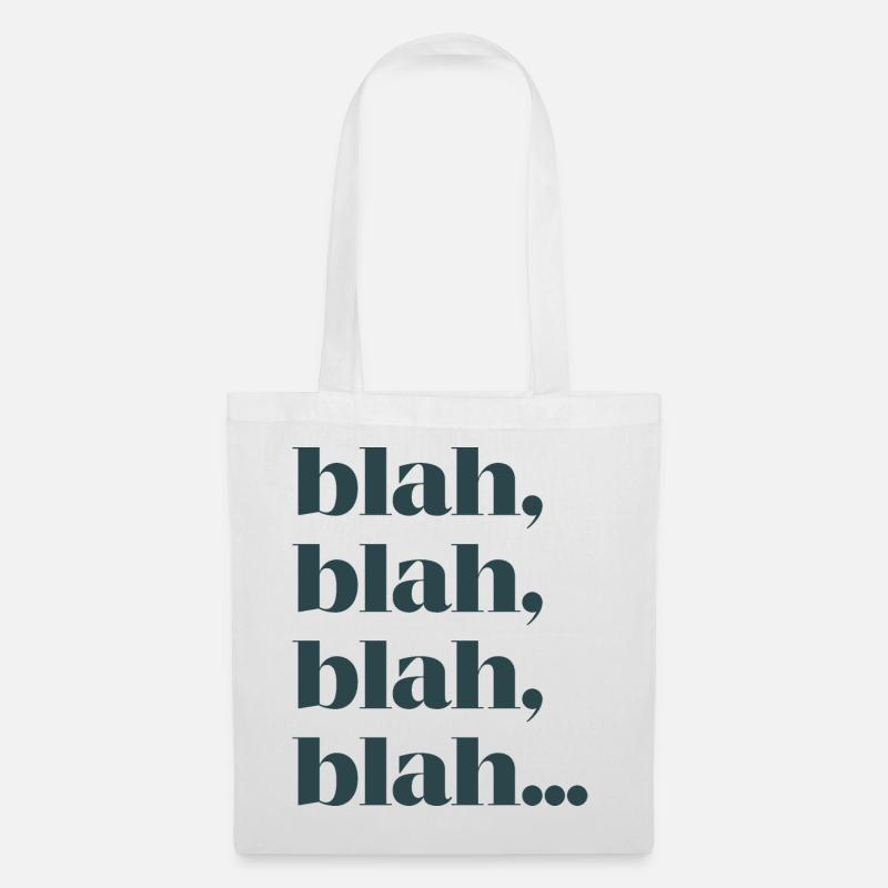 Blah bla bla - Sac en tissu - blanc