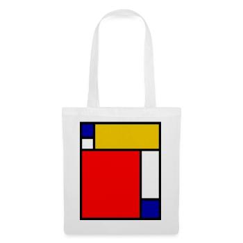 Mondrian 4 - Sac en tissu - blanc - Devant