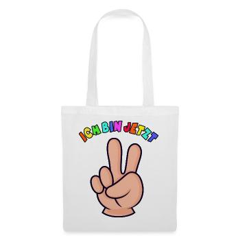2.Geburtstag Kleinkind Geschenk 2 Finger - Stoffbeutel - Weiß - Vorne