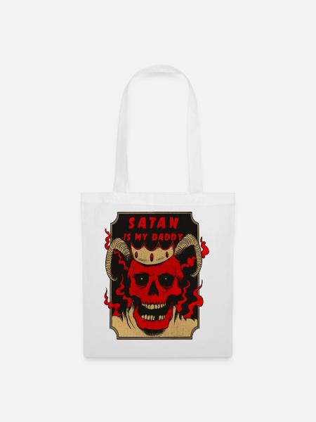 Satan ist mein Vater - Stoffbeutel - Weiß