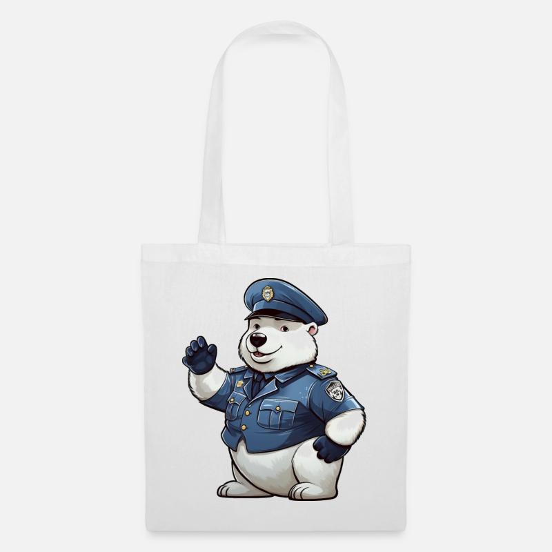 Eisbären Polizei - Stoffbeutel - Weiß
