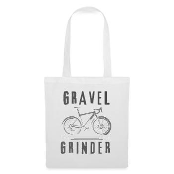 Gravel Bike Grinder Abenteuer - Stoffbeutel - Weiß - Vorne