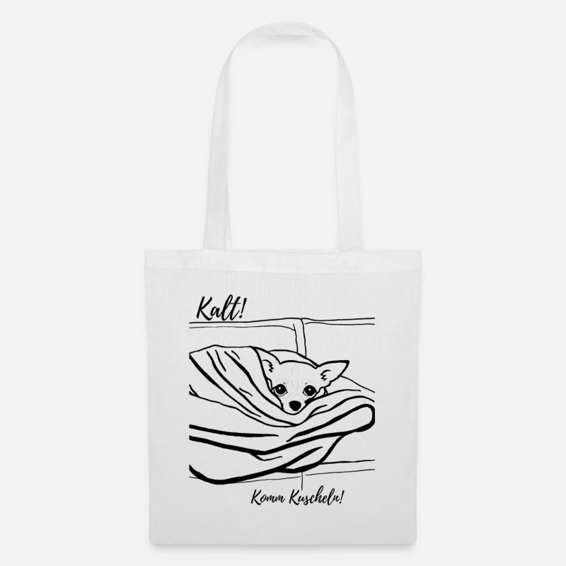 Kalt! Komm Kuscheln! - Stoffbeutel - Weiß