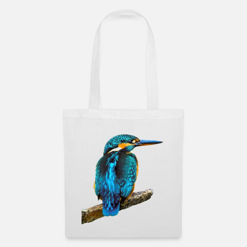 Eisvogel Alcedo atthis - Stoffbeutel - Weiß