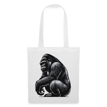 Gorille - Sac en tissu - blanc - Devant