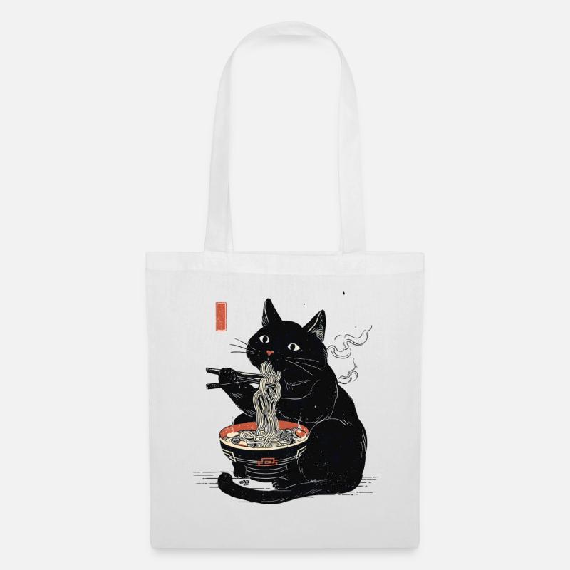 Ramen Kitty - Stoffbeutel - Weiß