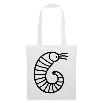ver de terre - Sac en tissu - blanc - Devant