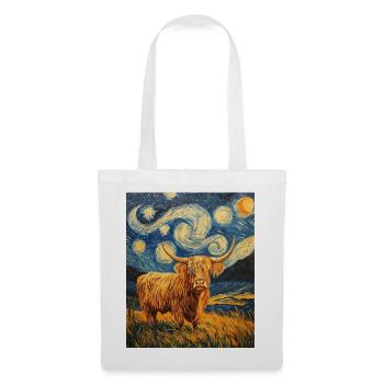 Vache des Highlands - Sac en tissu - blanc - Devant