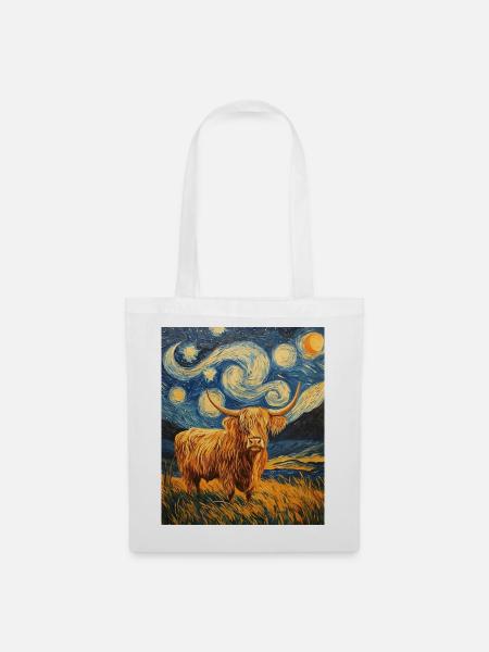 Highland Cow - Stoffbeutel - Weiß