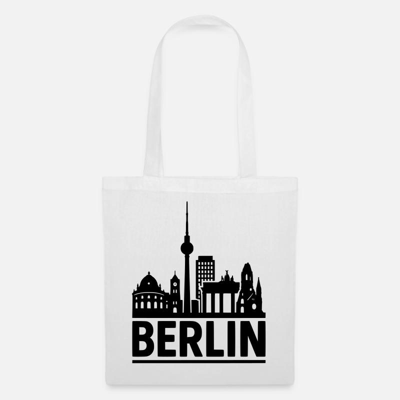 Berlin Skyline Hauptstadt - Stoffbeutel - Weiß