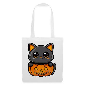 Cat Halloween Cat Comic - Tote Bag - white - Front